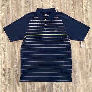 Vineyard Vines Hill Stripe Performance Polo - Medium